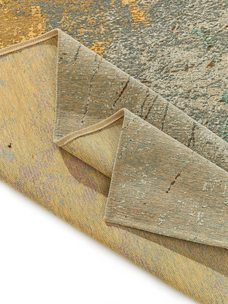 Tapis design vintage orange et turquoise 200x285 cm