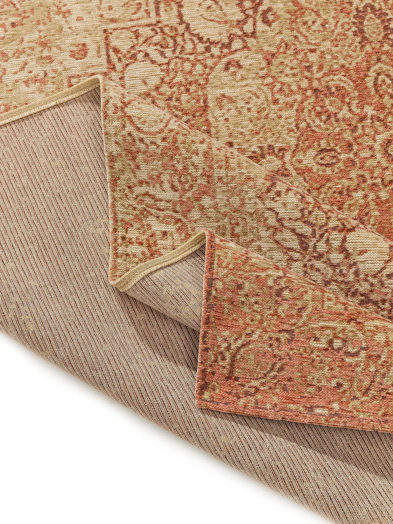 Tapis vintage oriental beige et brique 240x340 cm