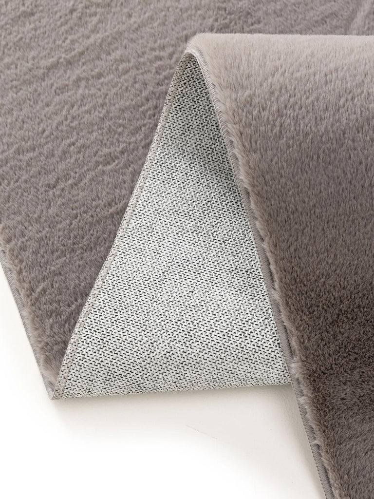 Tapis moderne fausse fourrure gris 80x150 cm