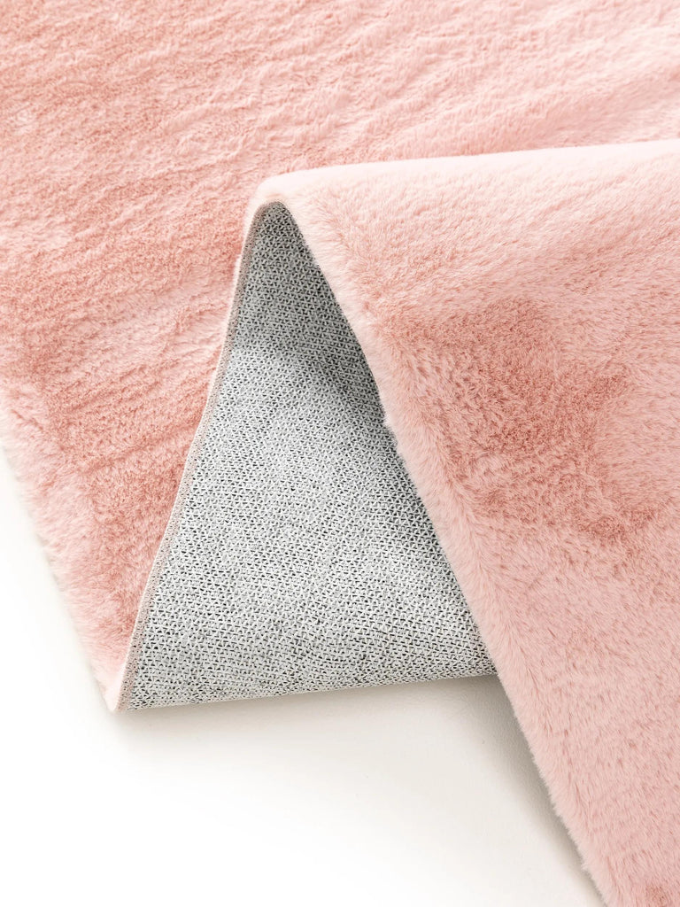 Tapis moderne fausse fourrure rose 230x330 cm
