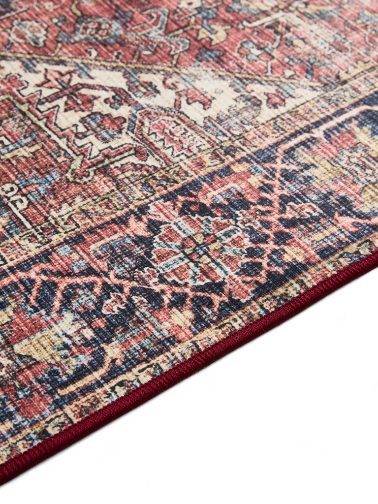 Tapis oriental multicolore tons bordeaux lavable 160x230 cm