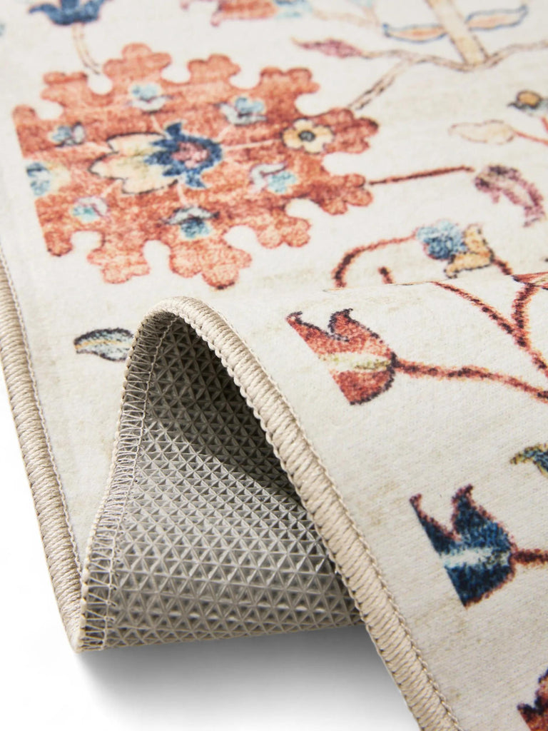Tapis à fleurs multicolore lavable 160x230 cm
