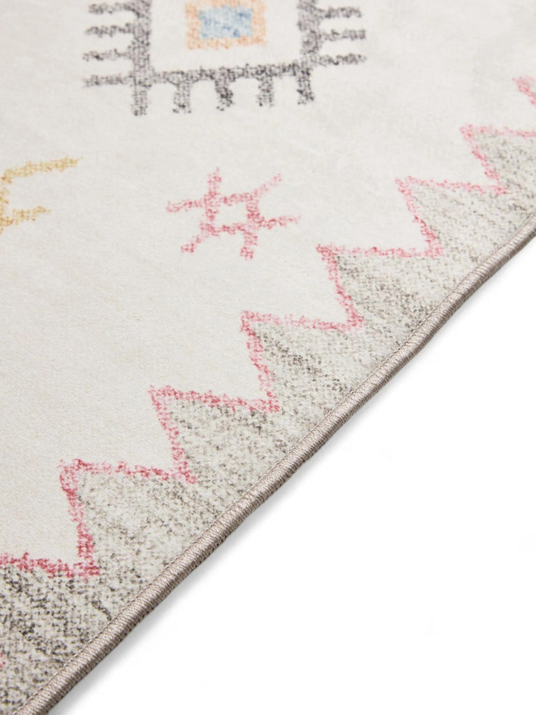 Tapis ethnique inspiration berbère multicolore lavable 200x300 cm