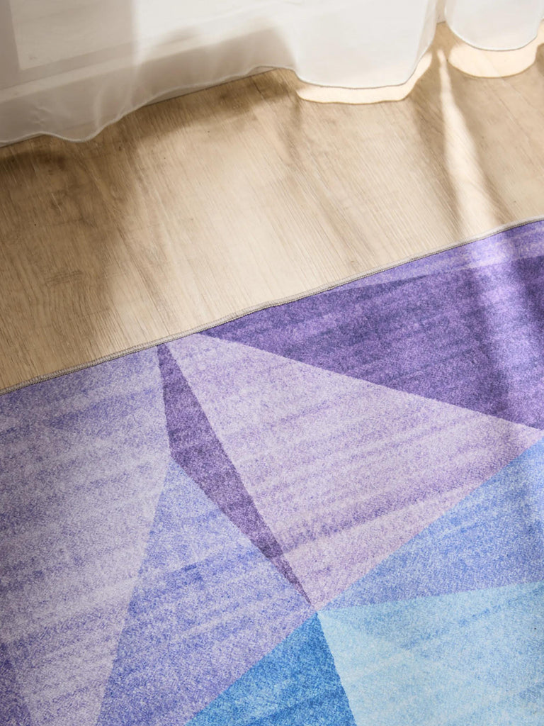 Tapis géométrique arc-en-ciel multicolore lavable 160x230 cm