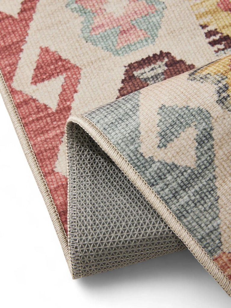 Tapis ethnique tons clairs multicolore lavable 160x230 cm