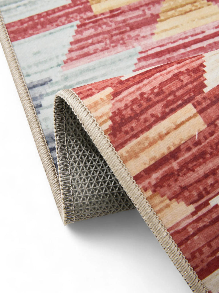 Tapis ethnique motif géométrique multicolore lavable 300x400 cm
