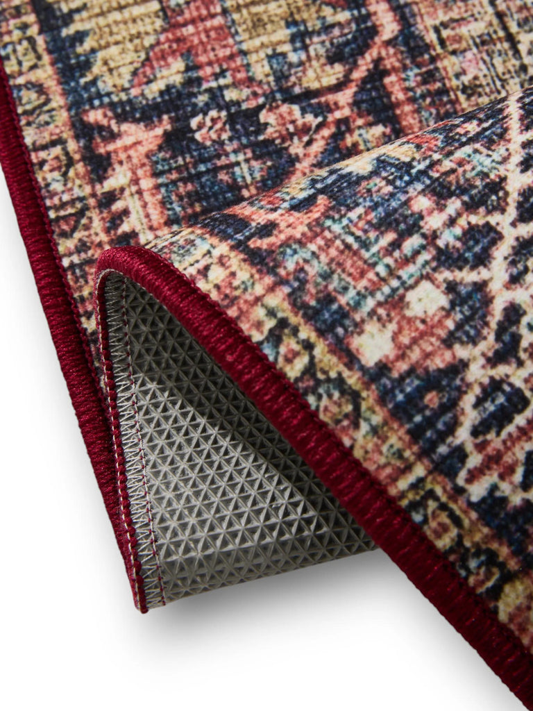 Tapis oriental multicolore tons bordeaux lavable 200x300 cm