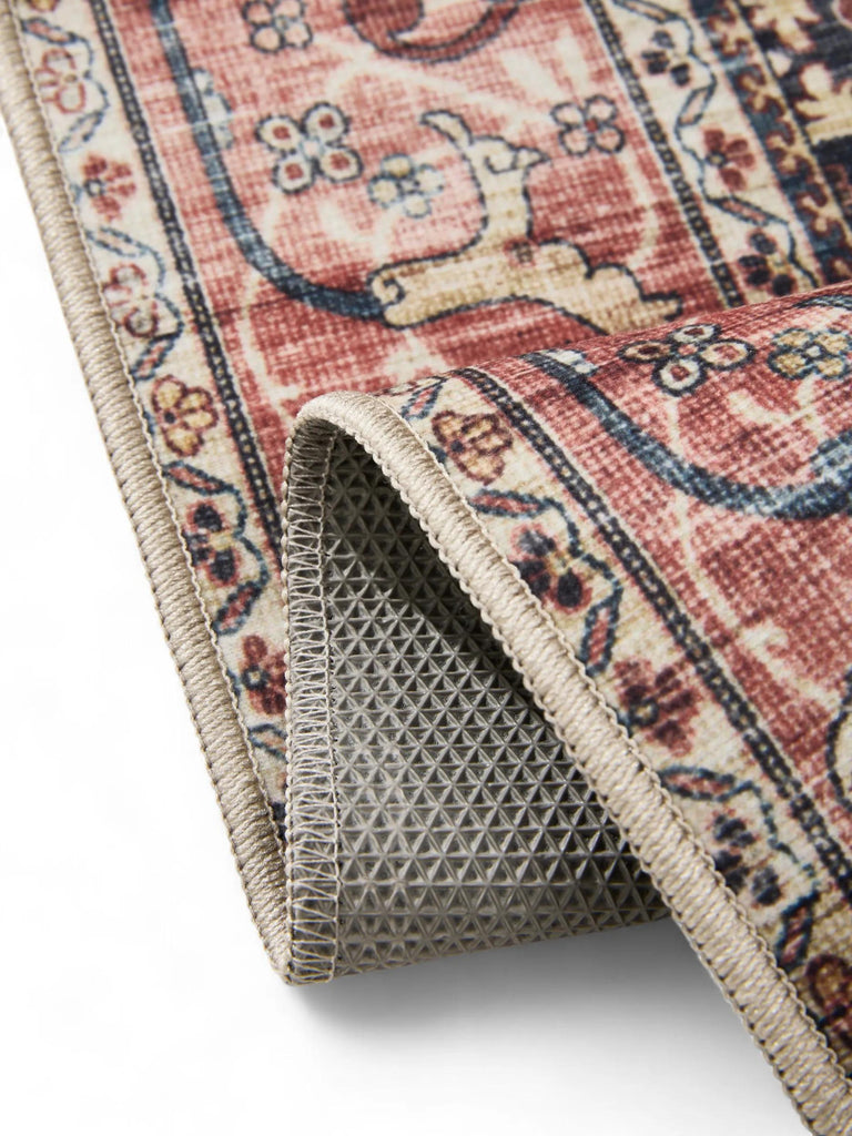 Tapis oriental vintage noir et marron lavable 300x400 cm