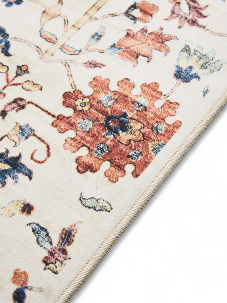 Tapis à fleurs multicolore lavable 160x230 cm