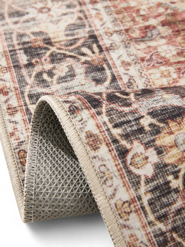 Tapis oriental vintage marron lavable 160x230 cm