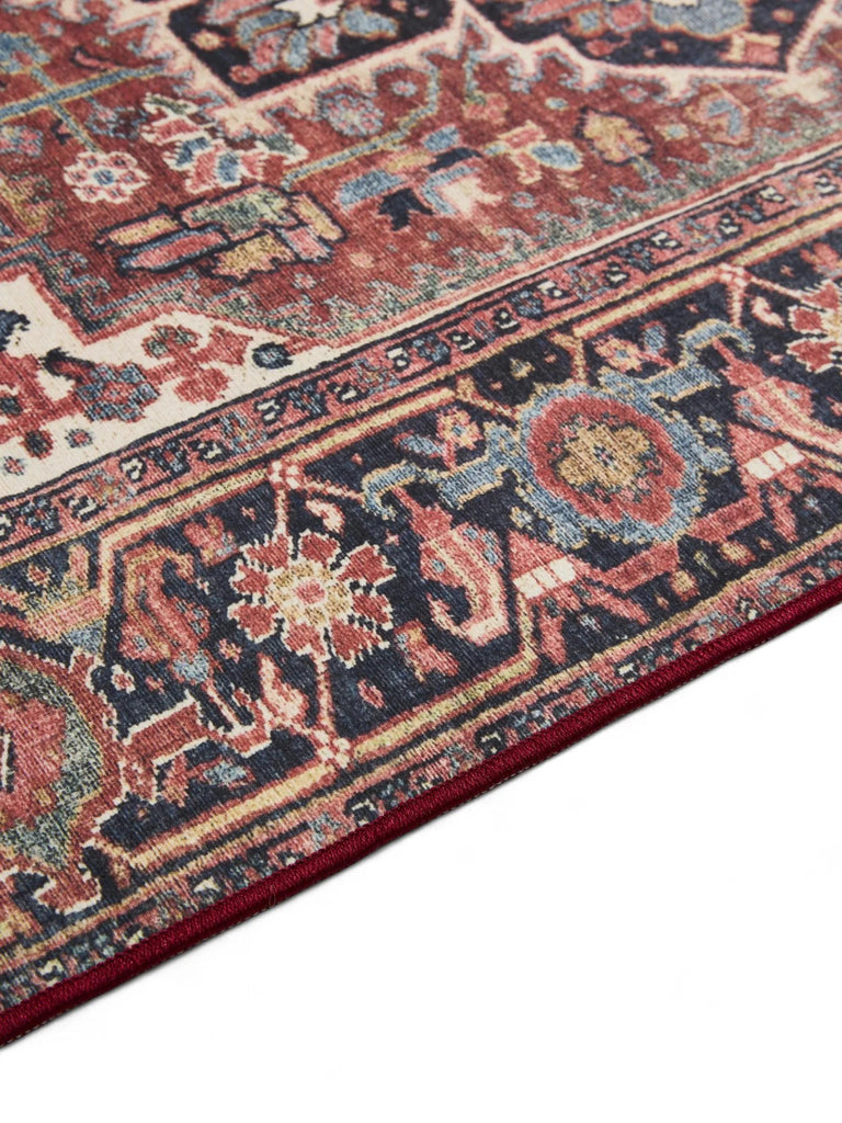Tapis oriental multicolore tons rouges lavable 200x300 cm