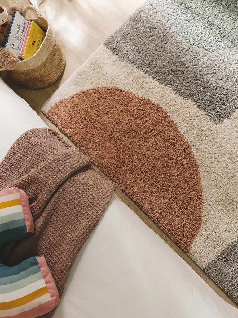 Tapis contemporain motif abstrait enfant multicolore 120x170 cm