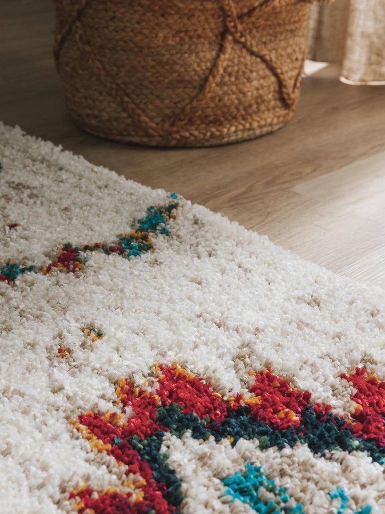 Tapis berbère motif ethnique beige et multicolore 160x230 cm