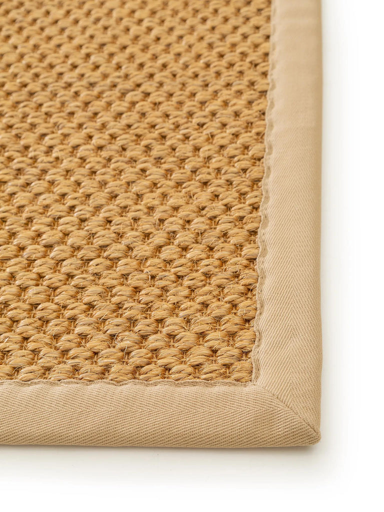 Paillasson scandinave uni tressé beige en sisal 40x60 cm