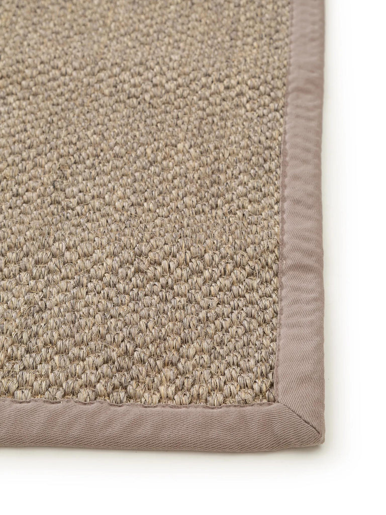Tapis scandinave uni tressé de couloir marron naturel en sisal 70x300 cm