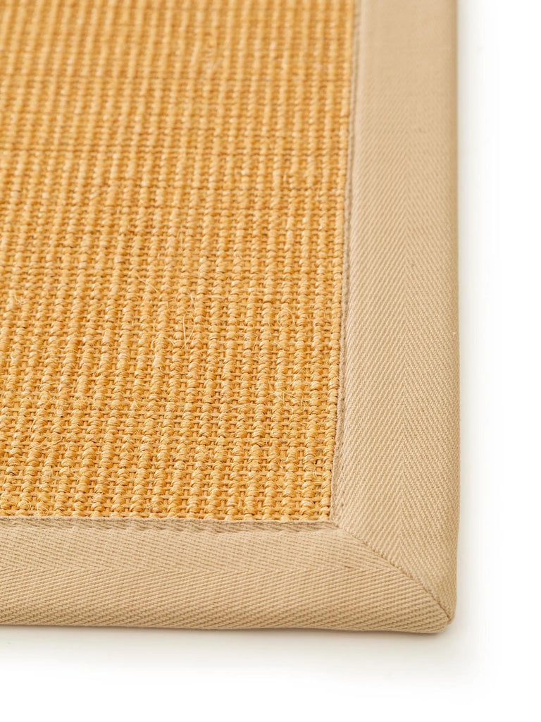 Paillasson scandinave jaune moutarde en sisal 40x60 cm