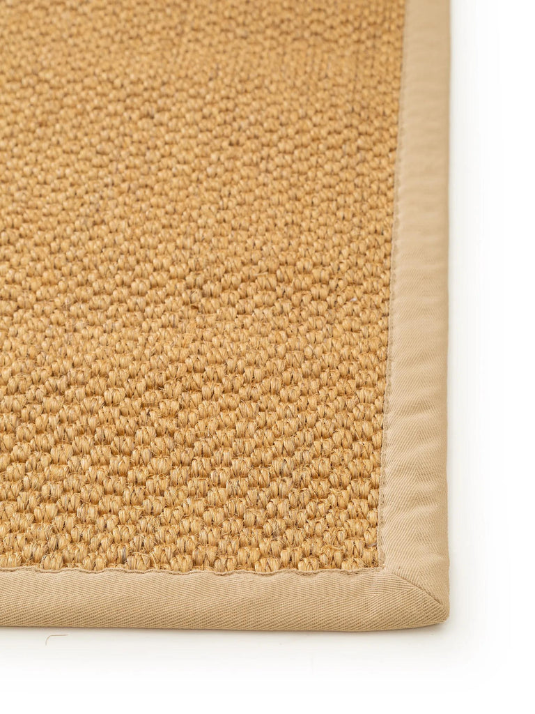 Tapis scandinave uni tressé orange en sisal 80x150 cm