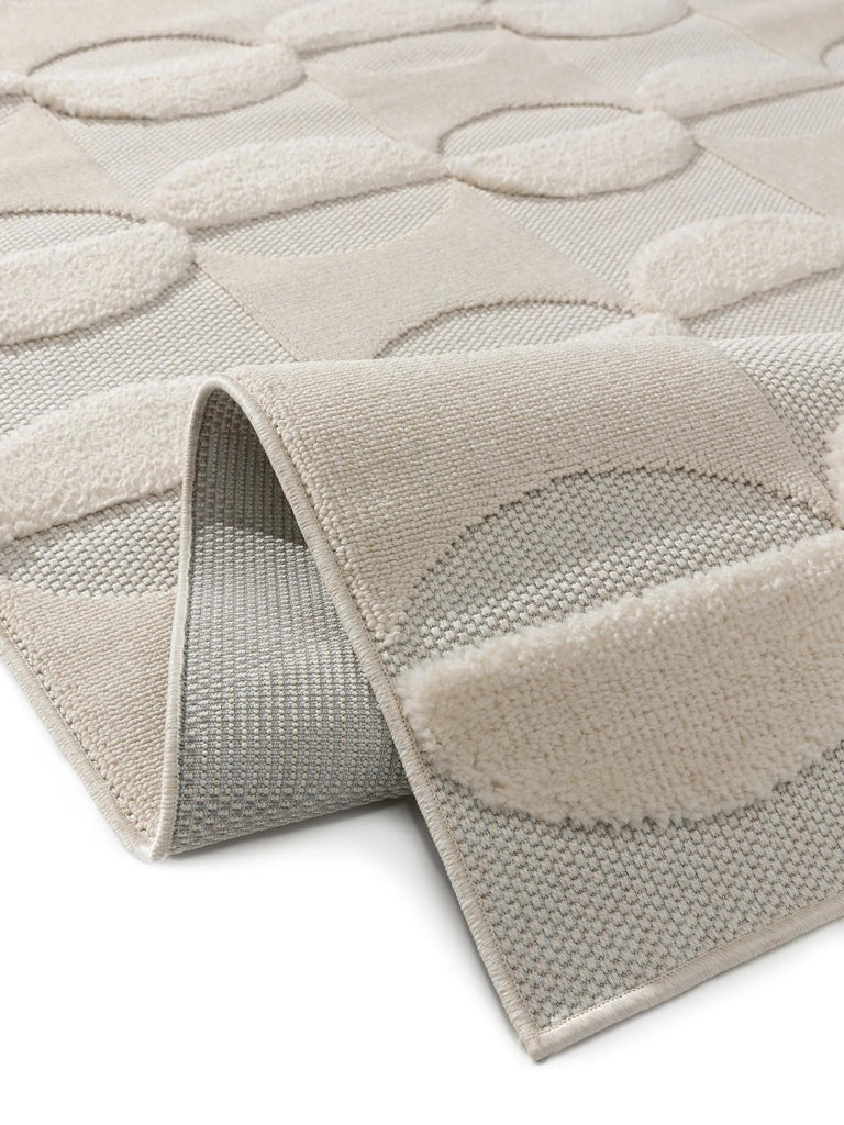 Tapis contemporain motif géométrique crème 120x170 cm