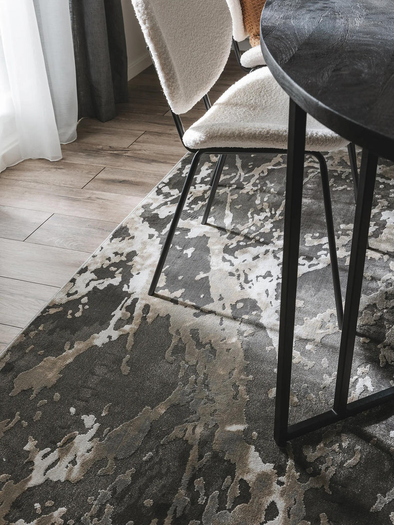 Tapis contemporain abstrait gris 240x340 cm