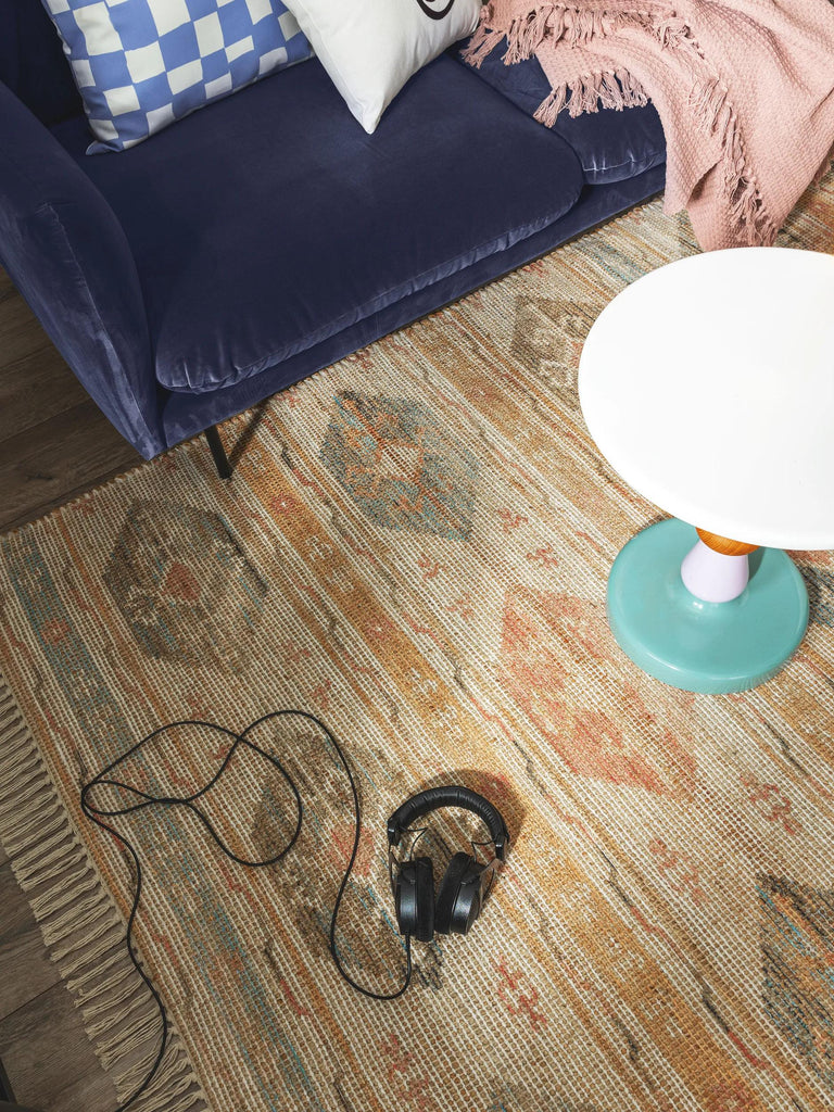 Tapis berbère motif ethnique teintes orange 160x230 cm