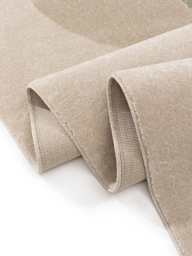 Tapis contemporain motif géométrique beige et multicolore 80x150 cm