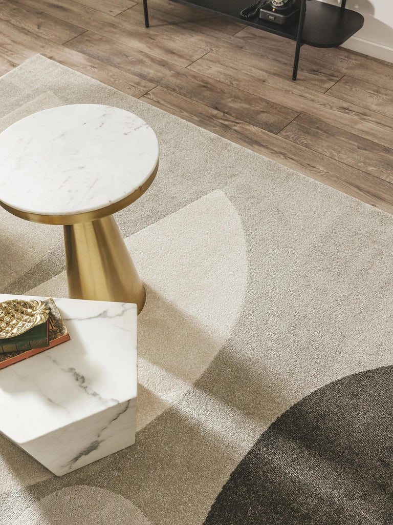 Tapis contemporain motif abstrait teintes de gris 160x230 cm