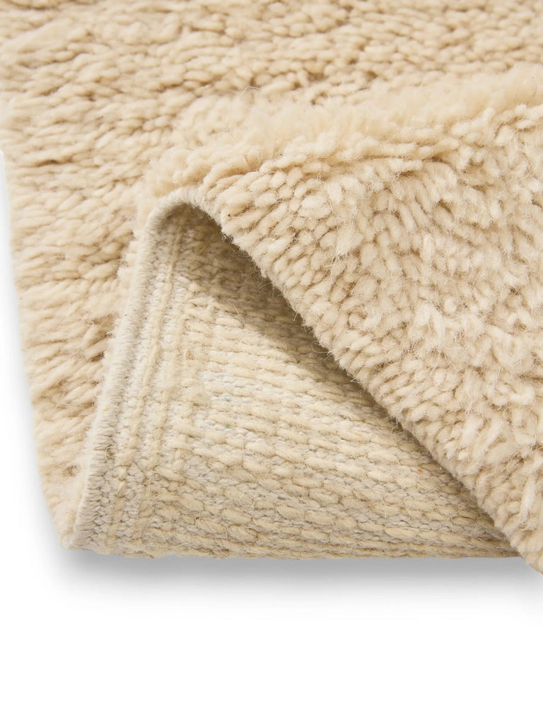 Tapis design motif animal oiseau enfant beige et vert d'eau en laine 160x230 cm