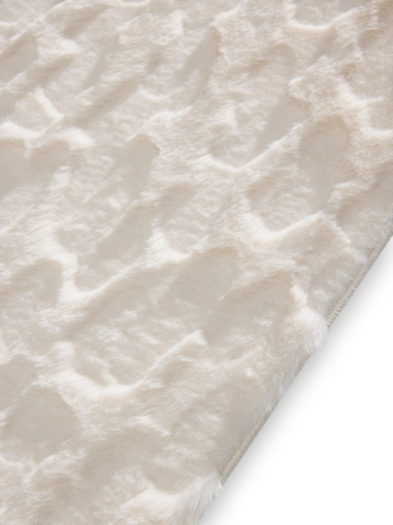 Tapis shaggy design texturé blanc cassé 160x230 cm