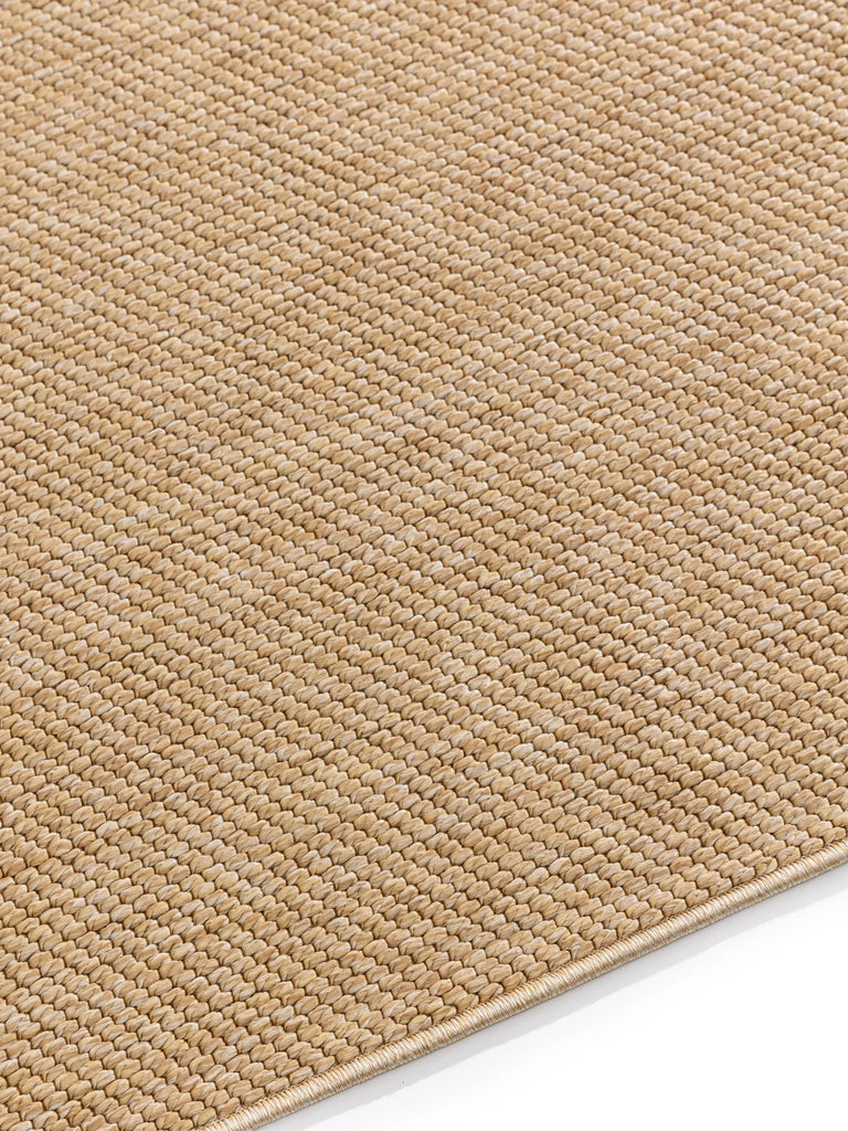 Tapis scandinave tressé à plat de couloir beige naturel d'intérieur et d'extérieur 80x300 cm