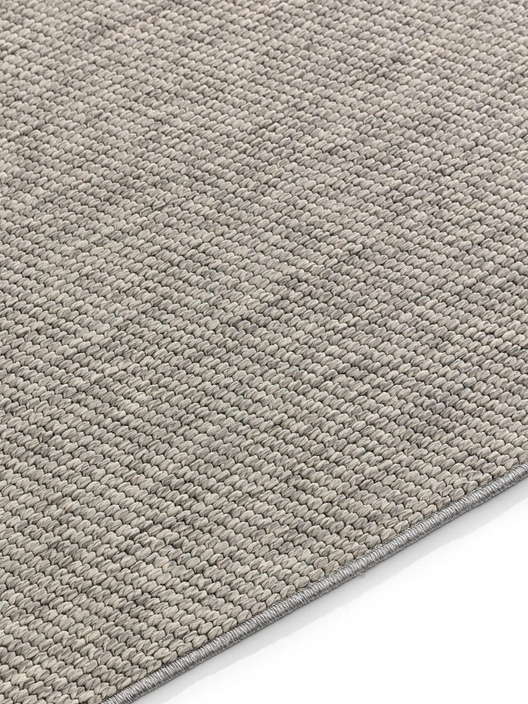 Tapis scandinave tressé à plat de couloir gris d'intérieur et d'extérieur 80x300 cm