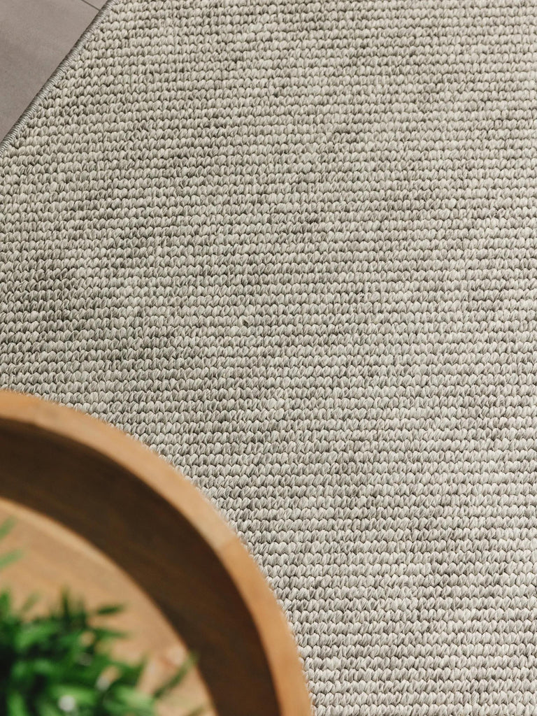 Tapis scandinave tressé à plat de couloir gris d'intérieur et d'extérieur 80x300 cm