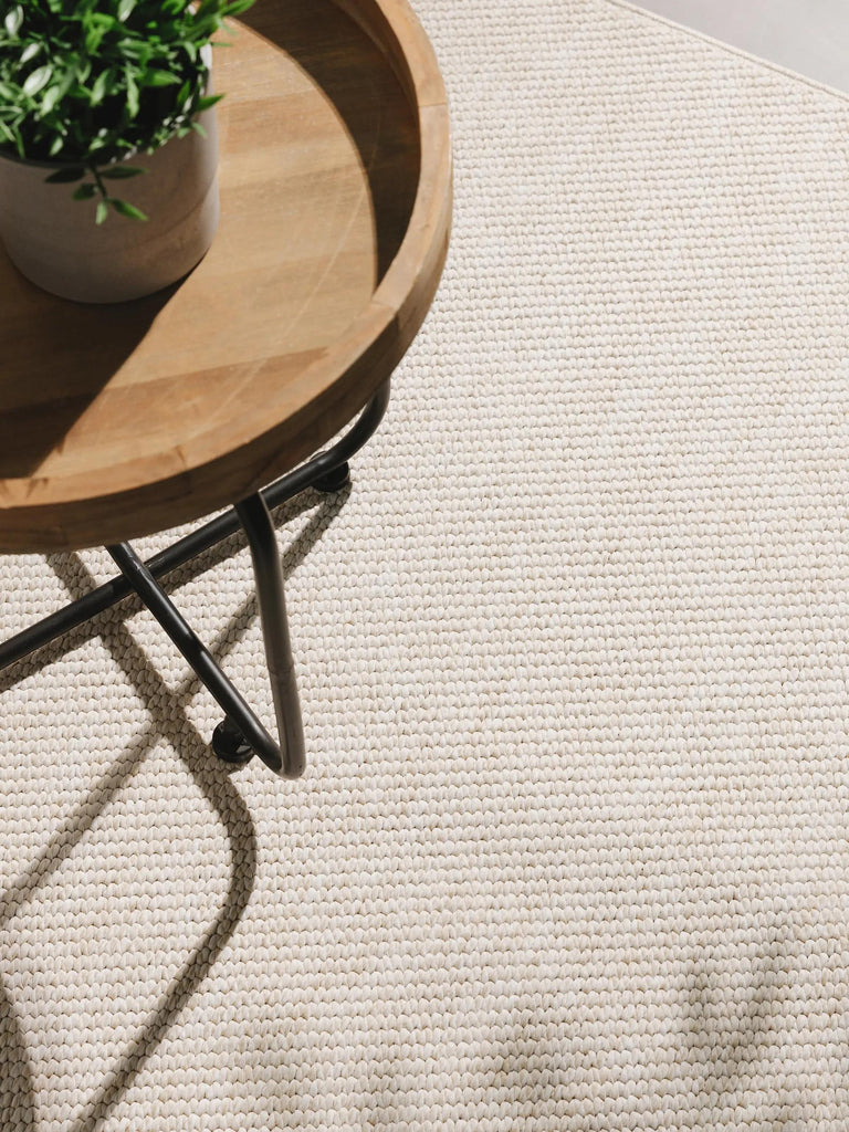 Tapis scandinave tressé à plat blanc d'intérieur et d'extérieur 80x150 cm