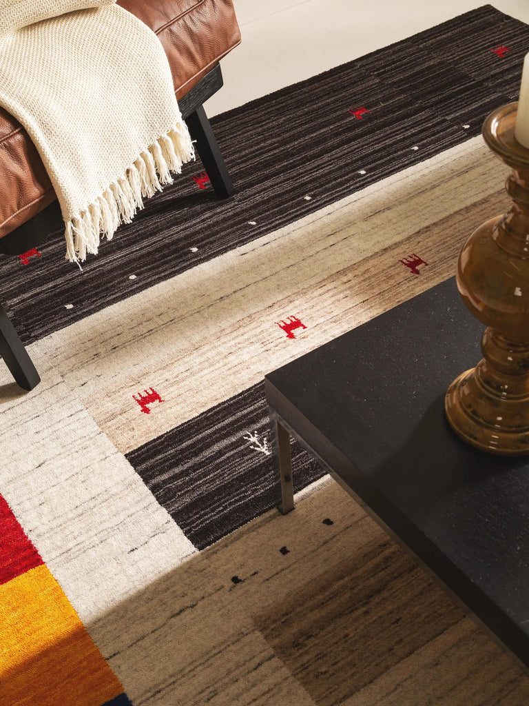 Tapis ethnique inspiration berbère multicolore en laine 160x230 cm