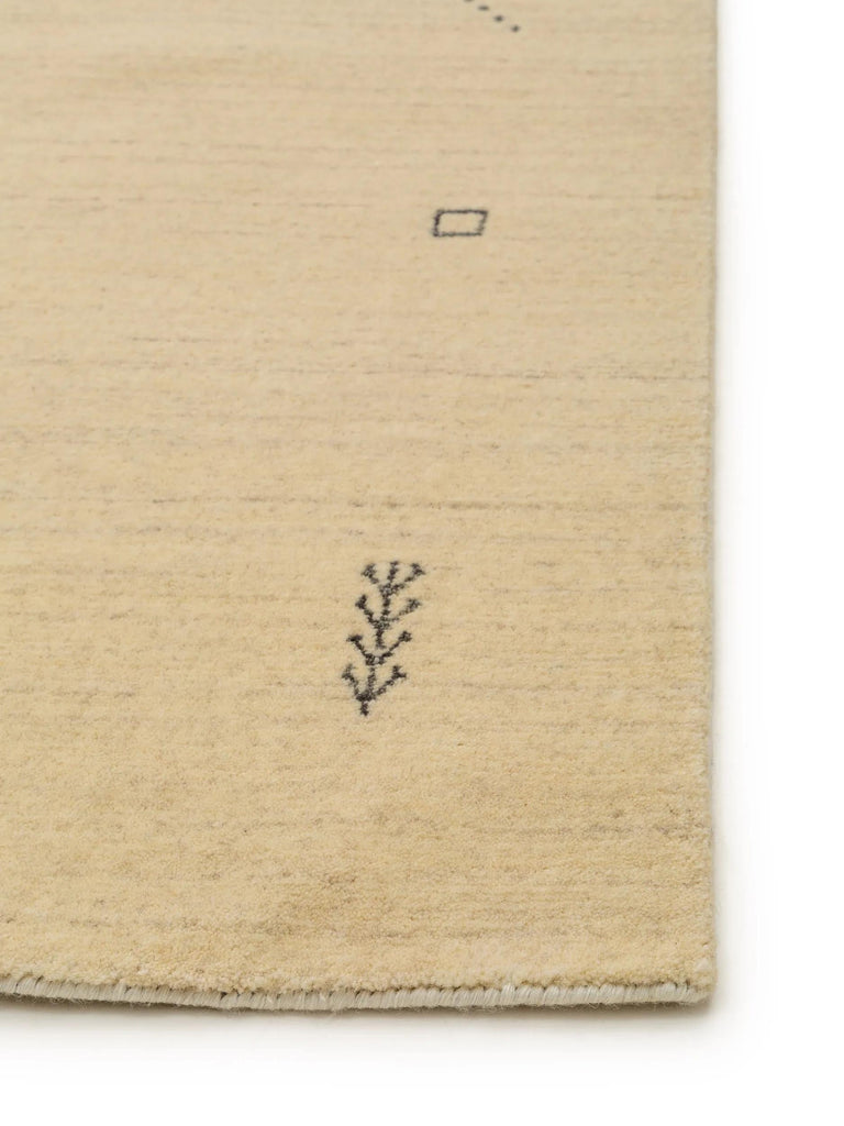 Tapis moderne motif ethnique beige en laine 160x230 cm