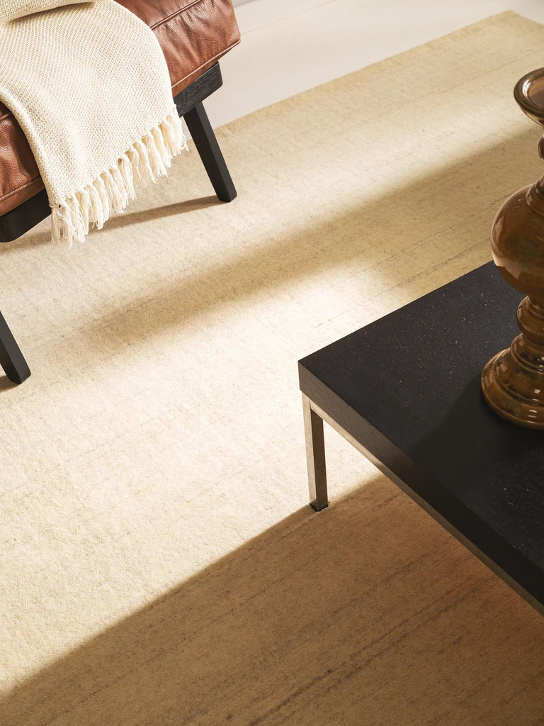 Tapis moderne chiné crème en laine 200x300 cm