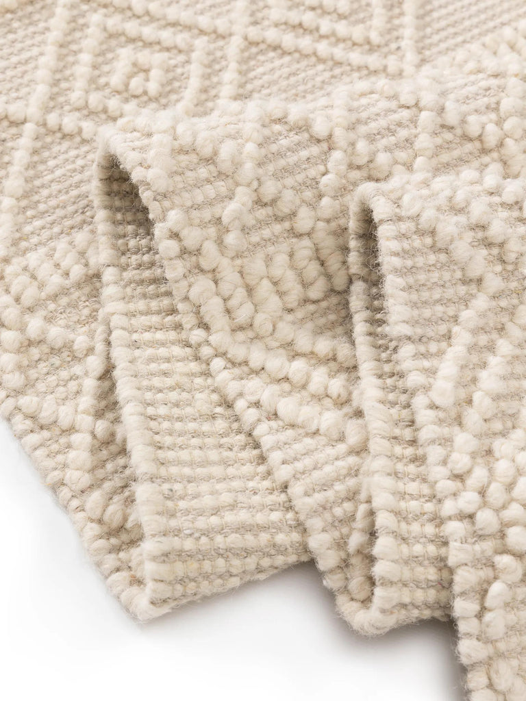 Tapis moderne inspiration berbère crème 80x150 cm