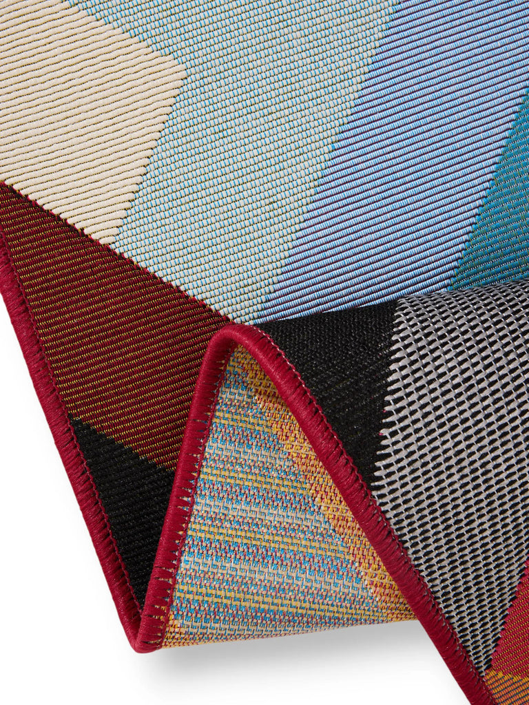 Tapis patchwork géométrique multicolore d'intérieur et d'extérieur 200x285 cm