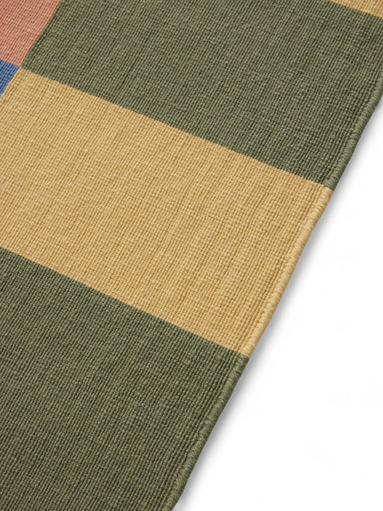 Tapis géométrique multicolore en laine 120x170 cm