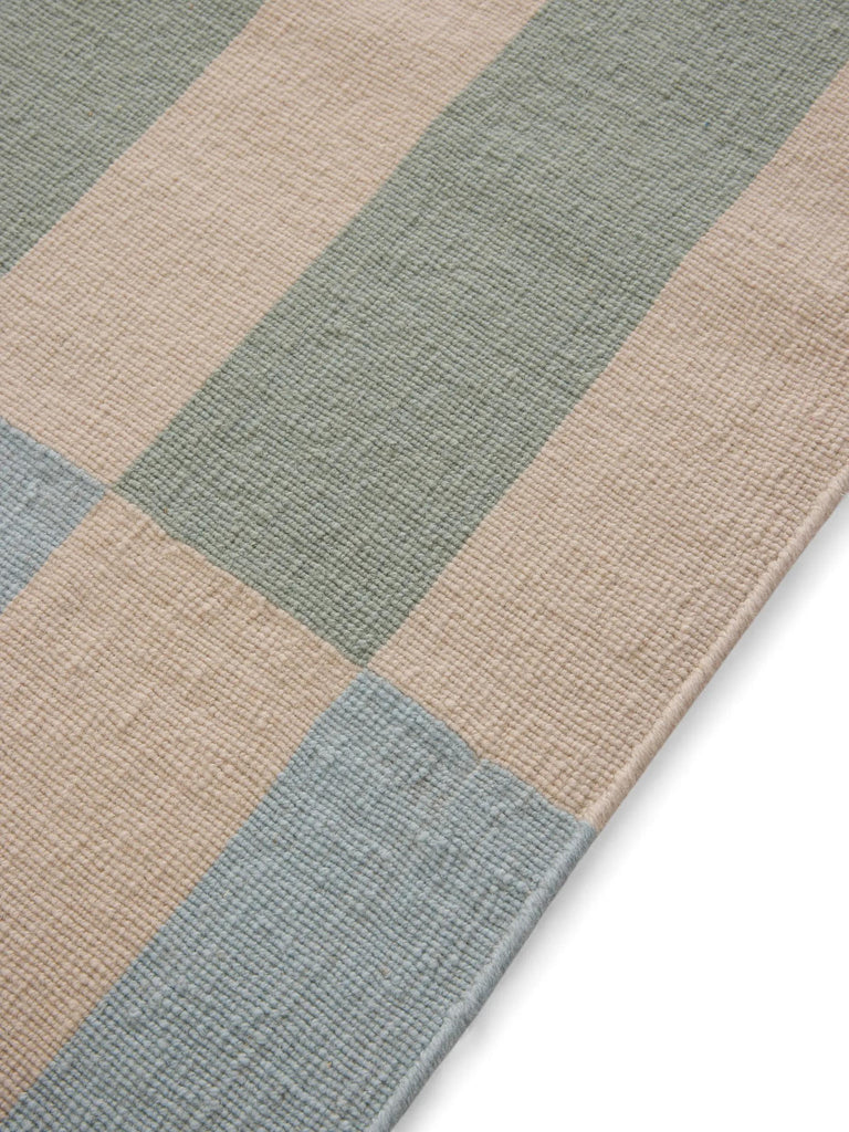 Tapis géométrique multicolore et bleu en laine 200x300 cm