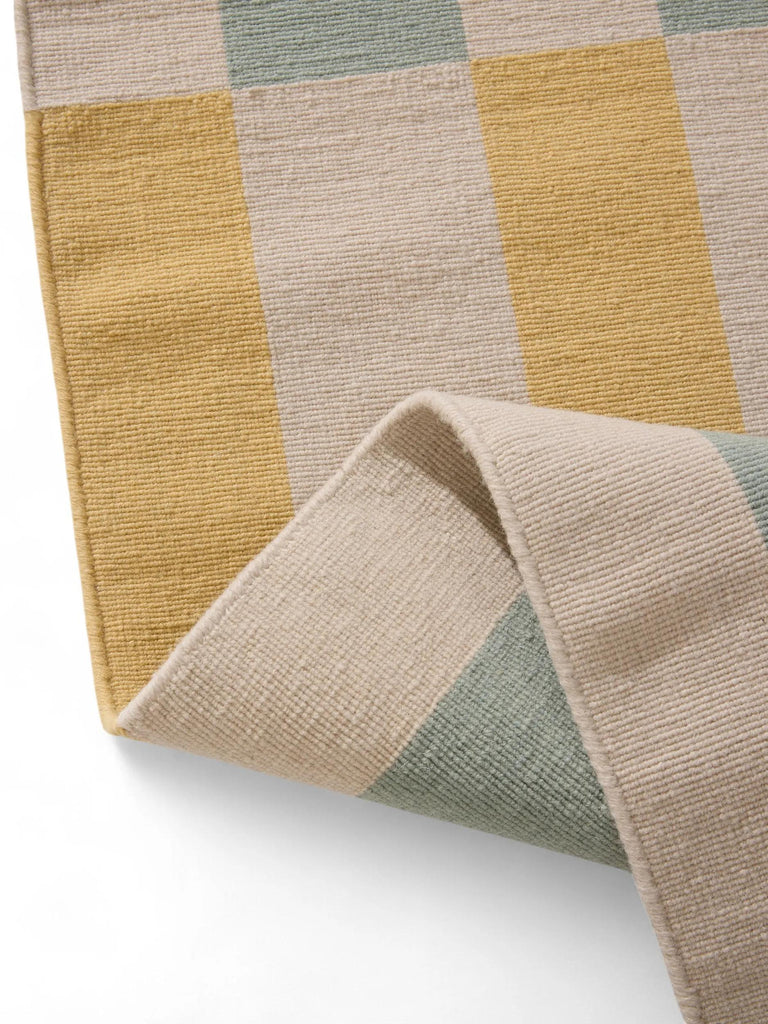 Tapis géométrique multicolore et bleu en laine 250x350 cm