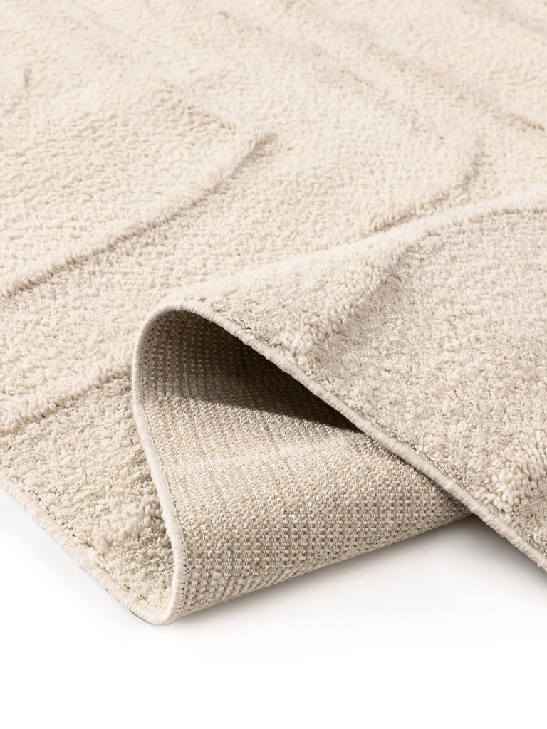 Tapis design motif contemporain crème 160x230 cm