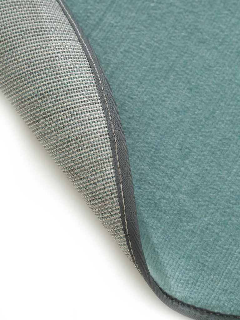 Tapis moderne motif à pois rond enfant bleu et multicolore 120 cm de diamètre