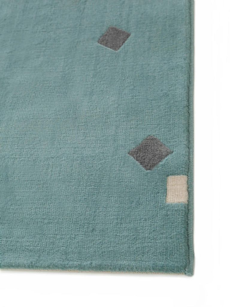 Tapis géométrique enfant turquoise 120x170 cm