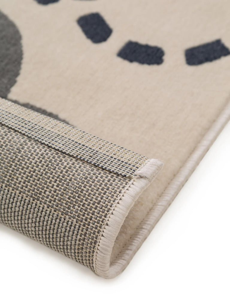 Tapis moderne dessin de ville enfant beige 120x170 cm