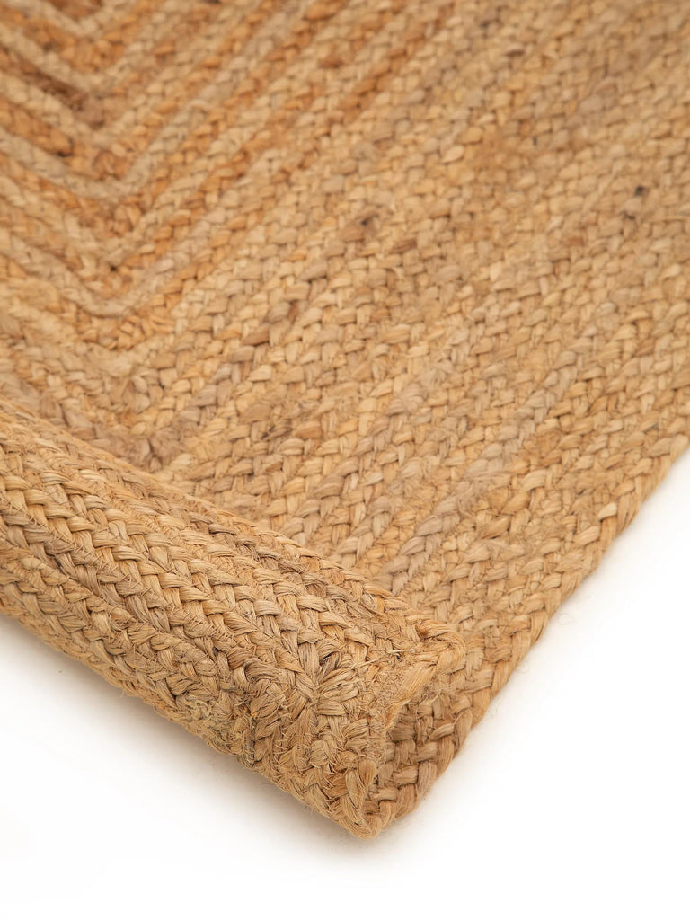 Tapis scandinave de couloir marron clair en jute 70x200 cm