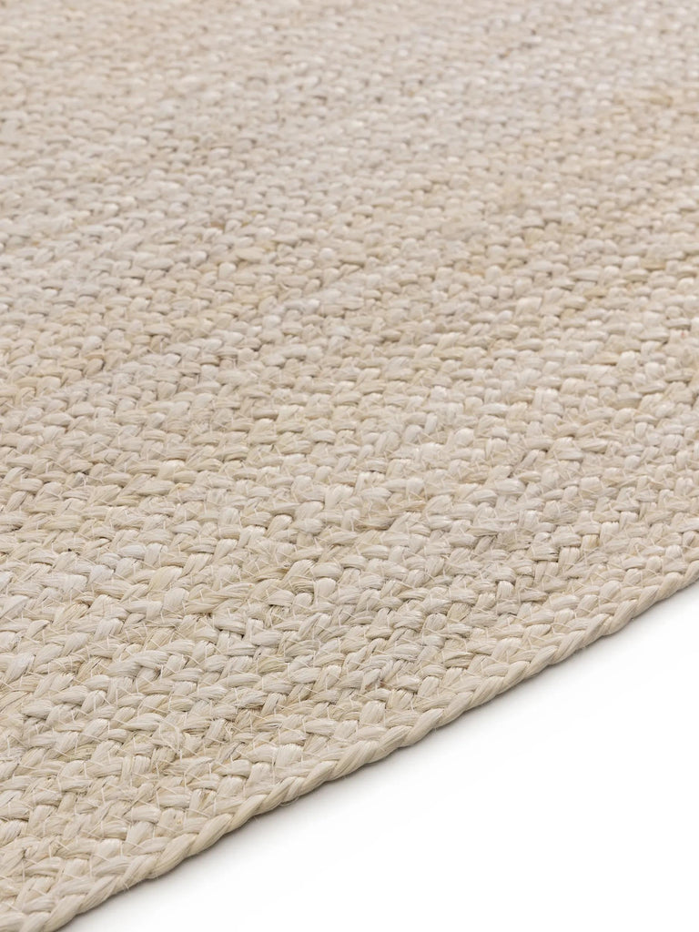 Tapis scandinave de couloir blanc cassé en jute 70x200 cm