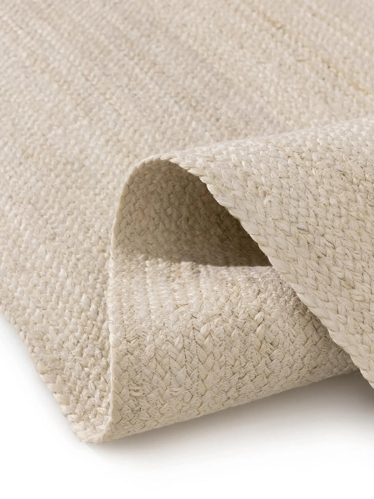 Tapis scandinave de couloir blanc cassé en jute 70x200 cm