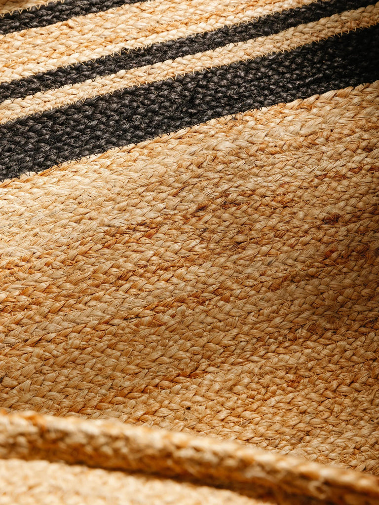 Tapis moderne marron clair et noir en jute 120x170 cm