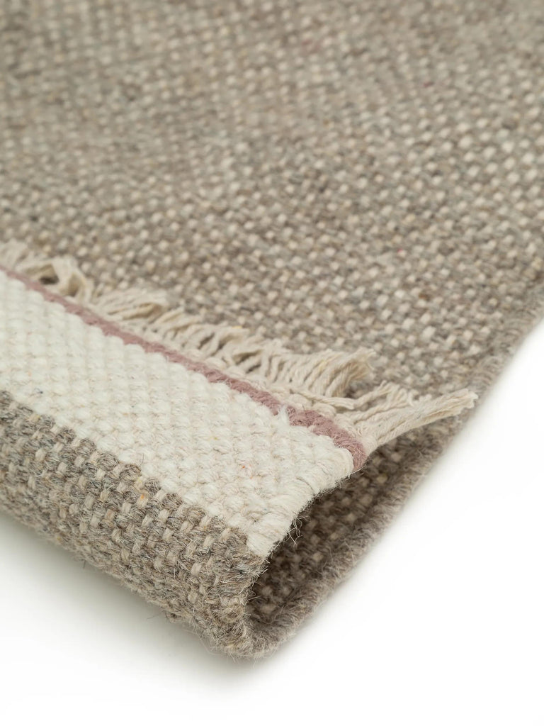 Tapis bohème inspiration scandinave de couloir gris 70x200 cm