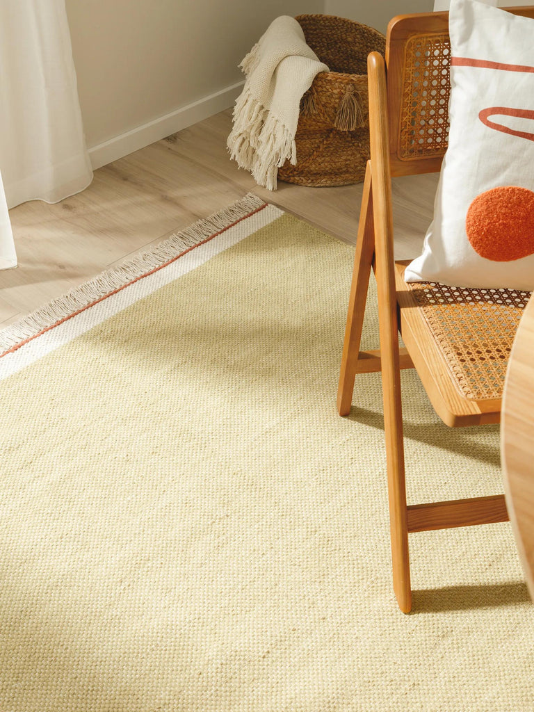 Tapis bohème inspiration scandinave vert khaki 80x120 cm